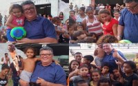 Vereador Marivaldo Figueiredo realiza doações para crianças no abrigo montado no Ginásio Alailton Negreiros