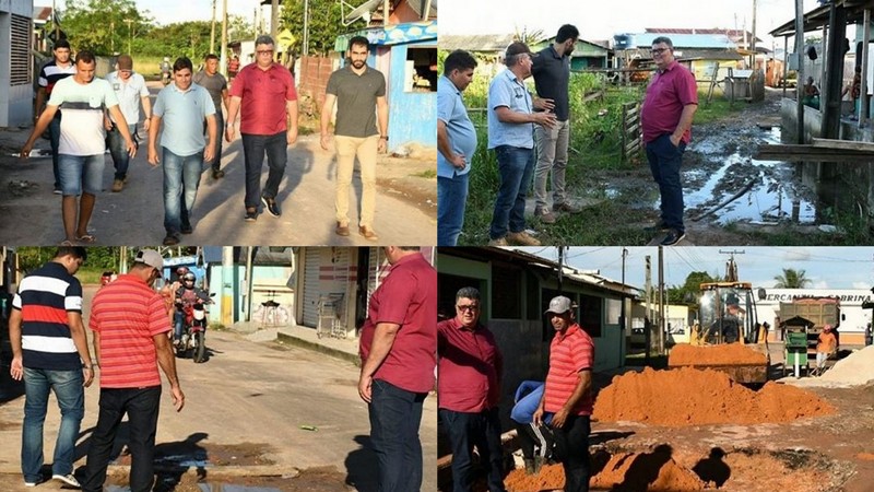 Vereador Marivaldo visita o bairro da Várzea junto com o Secretário Municipal de Obras 
